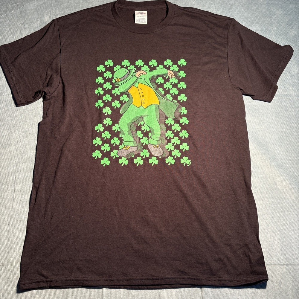 Delta Pro Weight St Patricks Day Dabbing Leprechaun T-shirt Mens Medium Black
